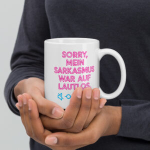 Weiße, glänzende Tasse