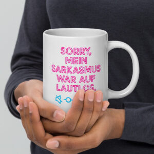 Weiße, glänzende Tasse